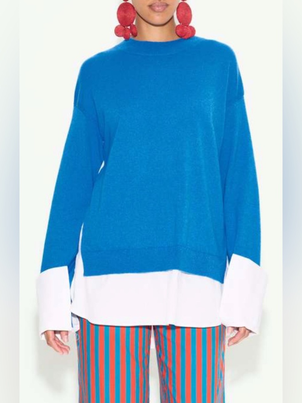 NWT Simon Miller Pip Poplin Combo Sweater Size M